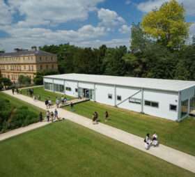 Dual purpose temporary building Trinity College Oxford