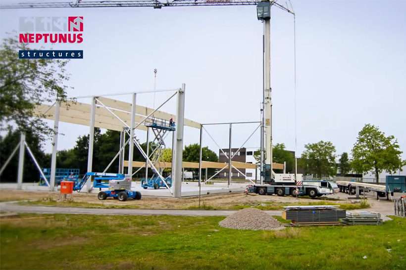 Timelapse Flexolution Tijdelijke Sporthal Fontys Tilburg