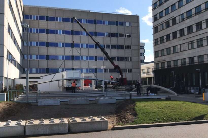 Triage tent for Maastricht Hospital