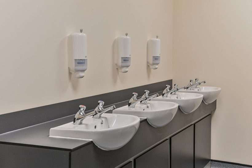 Sports hall Defence Academy Shrivenham Sanitary Rooms